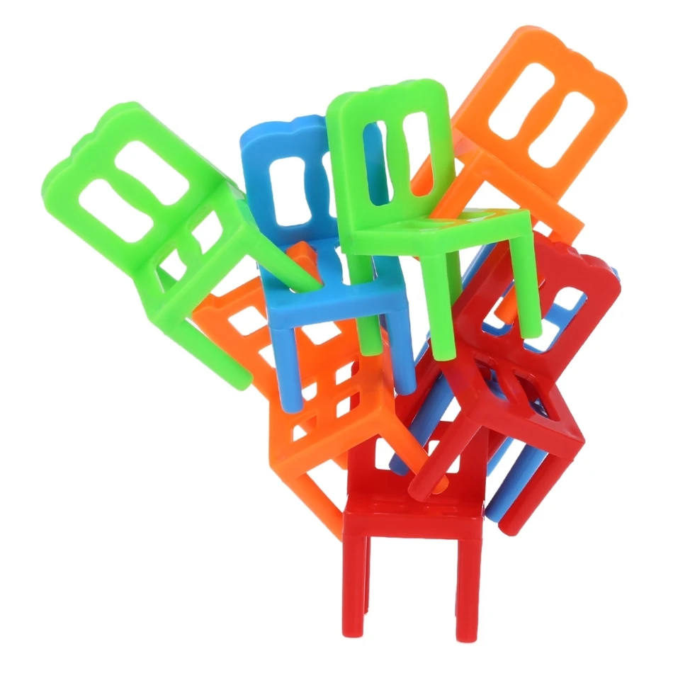 

18pcs Stacking Chairs Blocks Balancing Training Table Game Toy Develop Thinking Skills Cultivate Balance and Patience