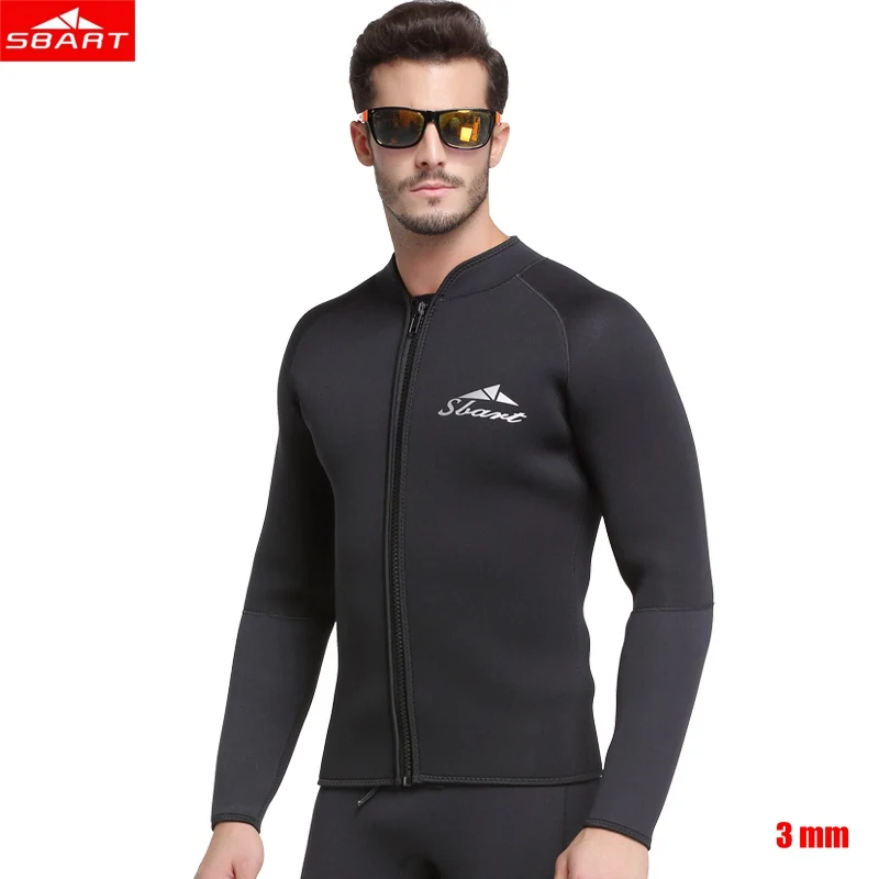 Sbart зимняя мужская 3 мм 5 мм эластичная Неопреновая куртка для дайвинга Купальник Раздельный для серфинга теплый эластичный Топ для подводной охоты одежда для плавания