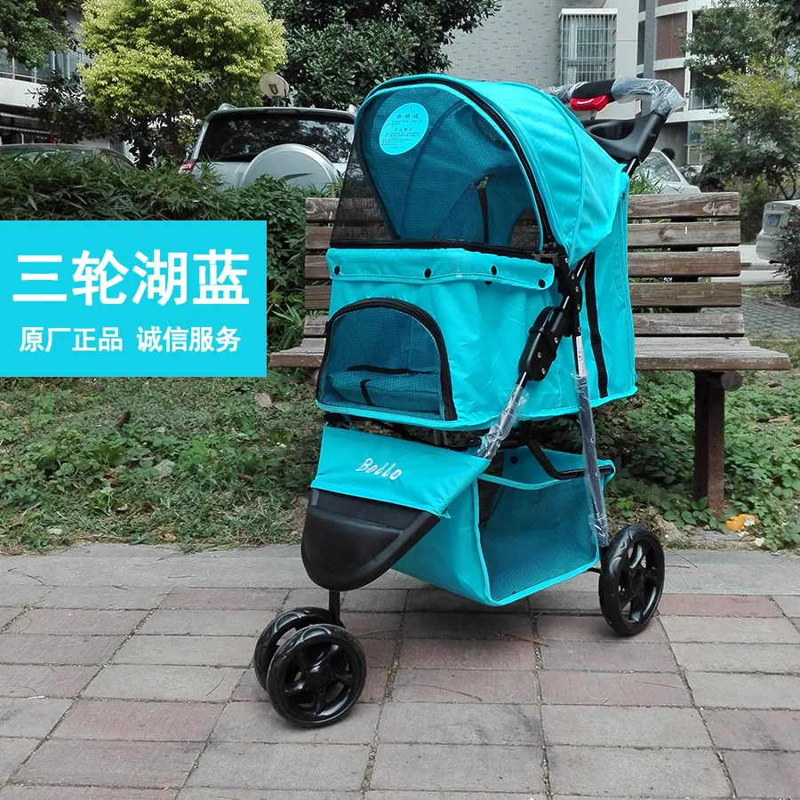Three wheels Portable Pet Strollers Folding dog cart Pet trolleyin Dog