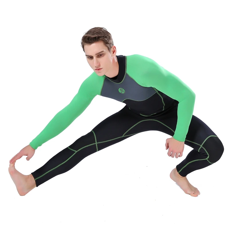 

One-Piece Men Wetsuit Rash Guards Adult Long Sleeve UV Protection Windproof Waterproof Thermal Swimsuit Swimming Diving Suit