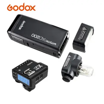 

Godox AD200 Pocket Flash+X2T-C E-TTL II Wireless Flash Trigger Mini TTL Speedlite+2 Light Head Transmitter for Canon DSLR Camera