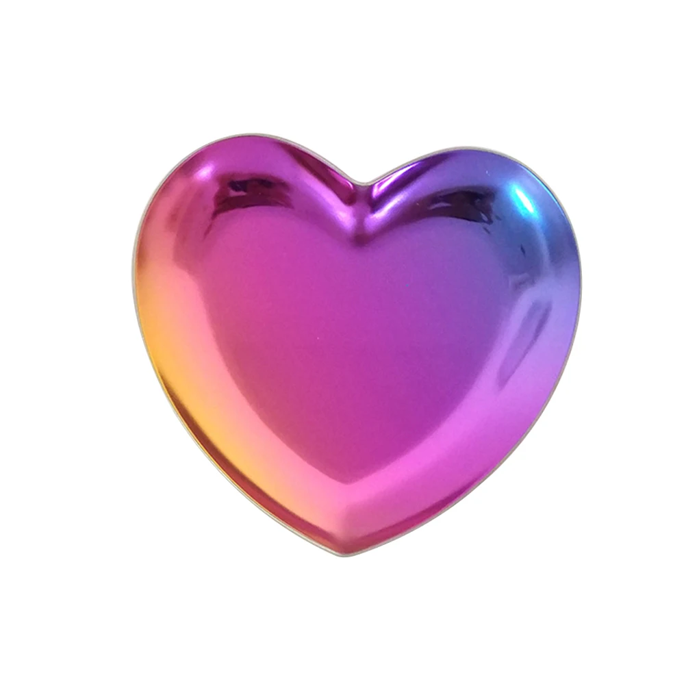 Heart Shaped Metal Storage Tray Jewelry Organizer Trays Ring Necklace