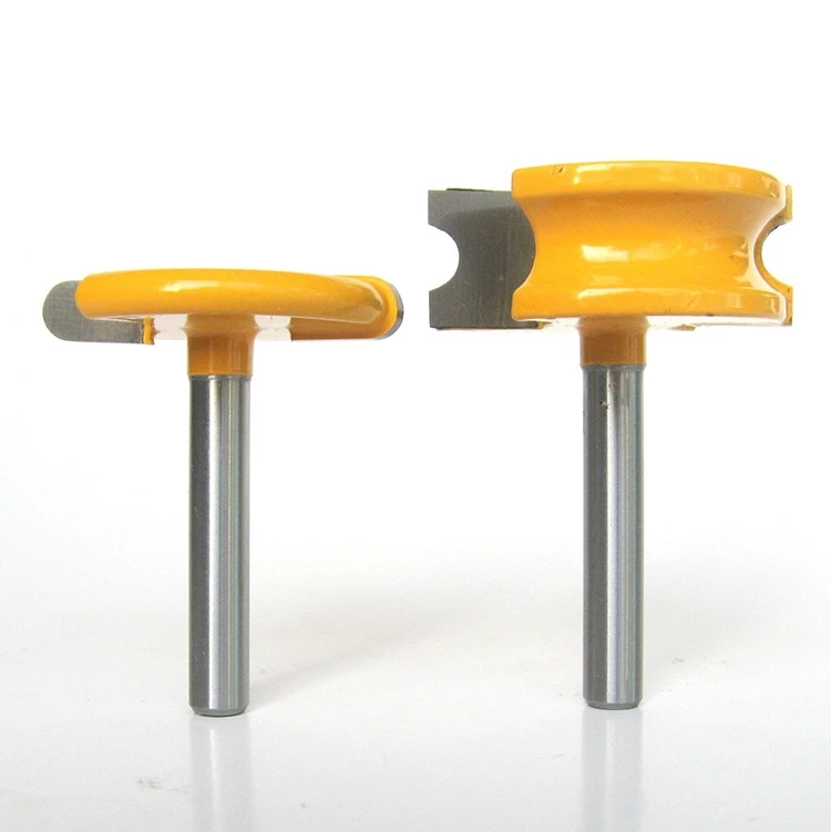 free shipping 2 pcs Cutter 1/4 "Diameter Canoe Flute and Bead Router Drill Set Woodworking Cutter - 1/4" Handle Milling Cutter