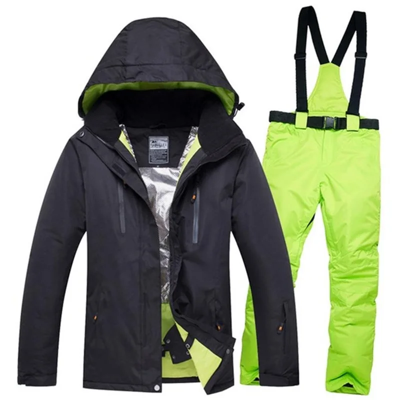 

winter outdoor snow sports men's ski suits waterproof windproof snowboarding clothes men skiing suit jackets and pants male