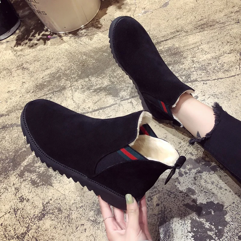 

women's boots 2018 fashion warm winter boots women new round toe feet women casual shoes size 36-40