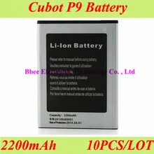 10 шт./лот 2200 мА/ч, Cubot P9 Батарея AKKU батарея Аккумулятор PIL сотовый телефон