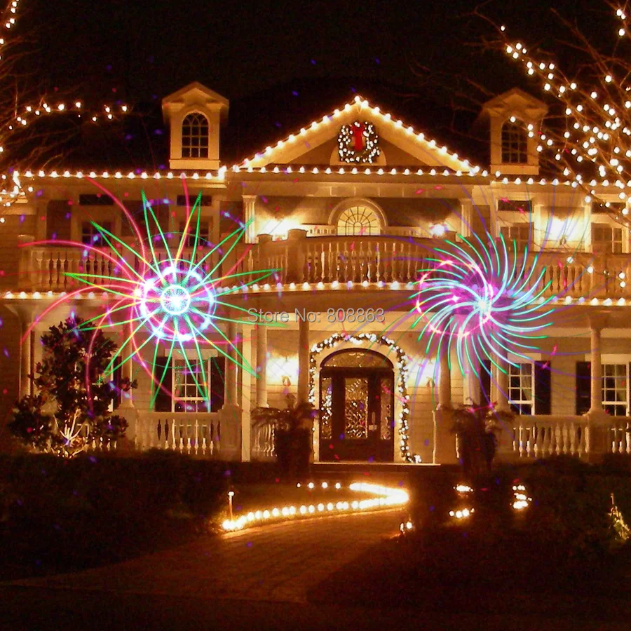 Eshini открытый WF RGB лазер 36 моделей проектор праздничный дом семейные вечерние Xmas Tree DJ Бар настенный пейзаж для освещения сада N6T85