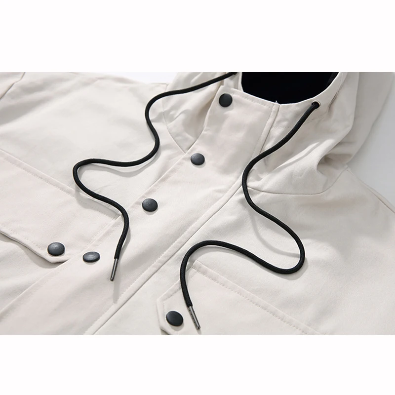 2019 Summer Autumn Cargo Jackets Men Streetwear Solid Color Jacket Hip Hop Long Sleeve Coat Windbreaker Male HZ034