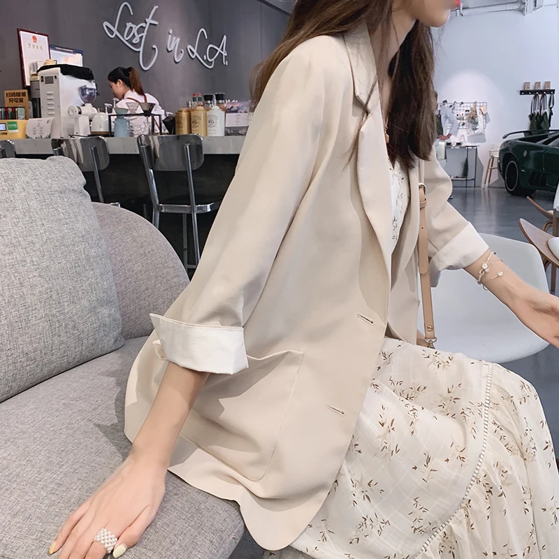 1617.2 руб. 45% СКИДКА|Mishow 2019 женское однотонное пальто с длинными рукавами и отложным воротником новый корейский женский кардиган пиджак костюм Блейзер Топ MX19B6115-in Пиджаки from Женская одежда on Aliexpress.com | Alibaba Group