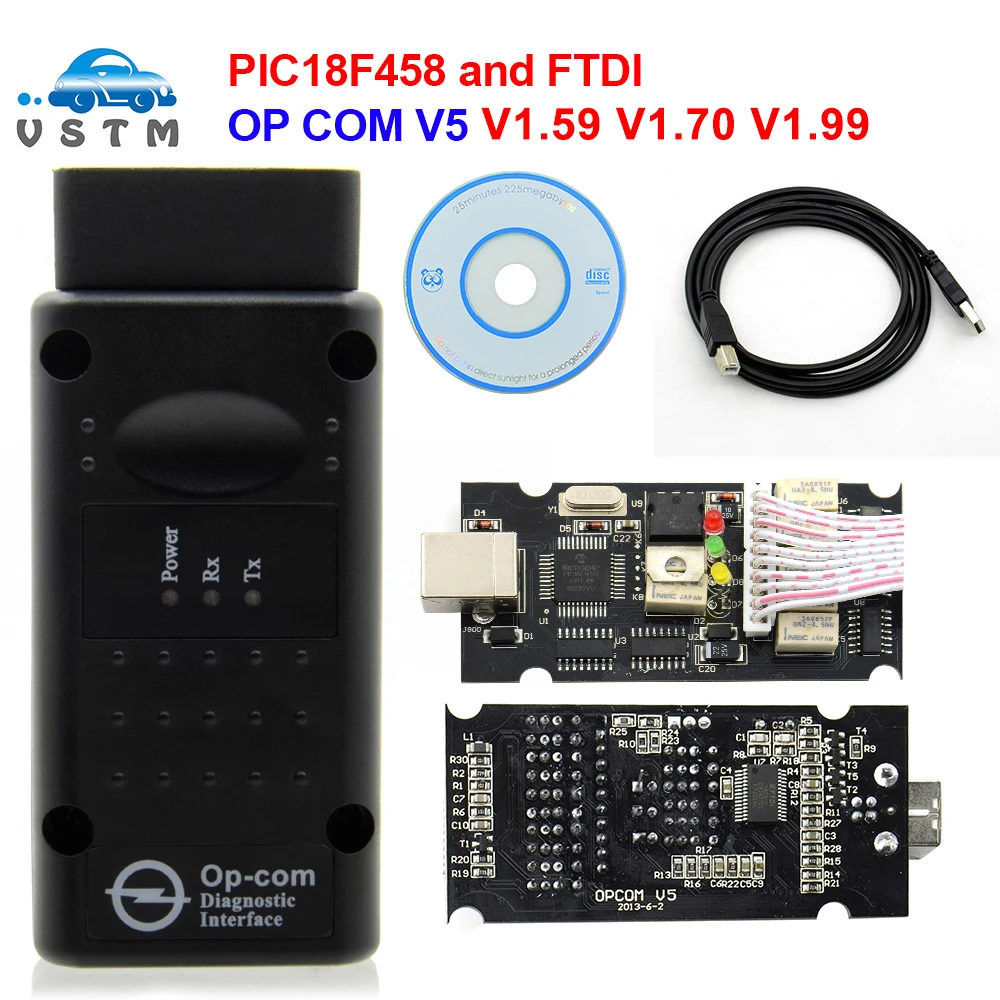 Opcom V1.99/V1.7/V1.78 V1.59 v1.95 оп ком для Opel obd 2 код ридер OP-COM с PIC18F458 подключению CAN-шины