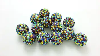 

30 Pcs 10mm craft AB beads craft Bracelet craft Pendants paved crystal, Wholesale Beads