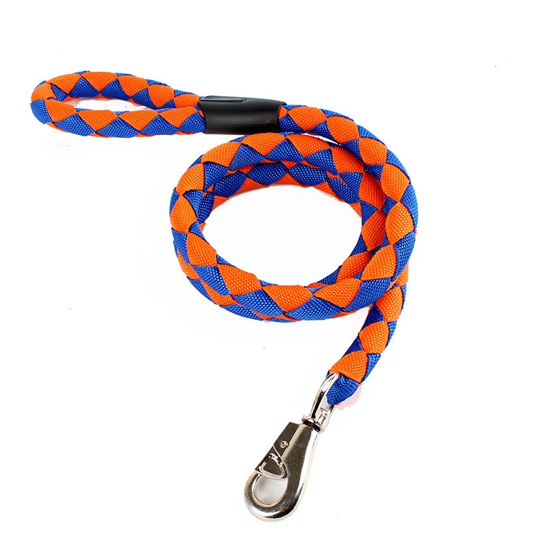 High Quality Durable Nylon Dog Leash For Big Dogs Harness Braided Leash