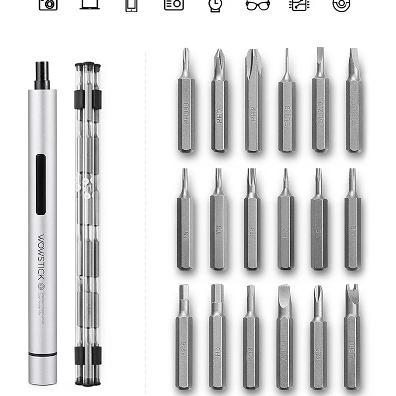

Pro Mini Cordless Electric Power Screwdriver For Phone Xbox RC Toys Camera Precise Repair Tool 1/8 Inch Bits