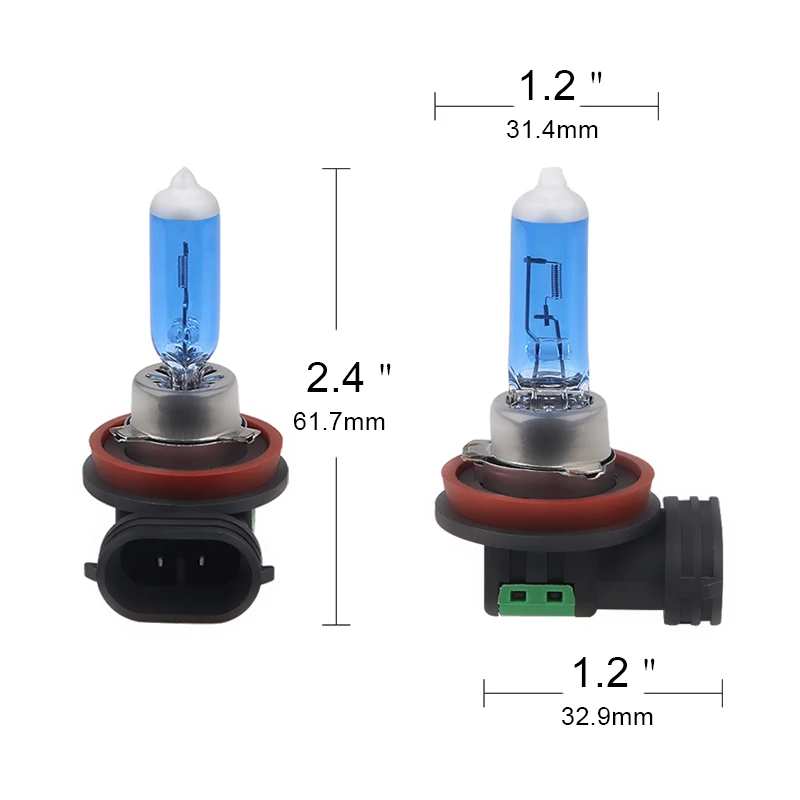 2 шт. 12 В 55 Вт 6000K H11 автомобильный противотуманный светильник, лампа, супер белый галогенный ксенон, автомобильная головная лампа для автомобиля H11, Стайлинг автомобиля