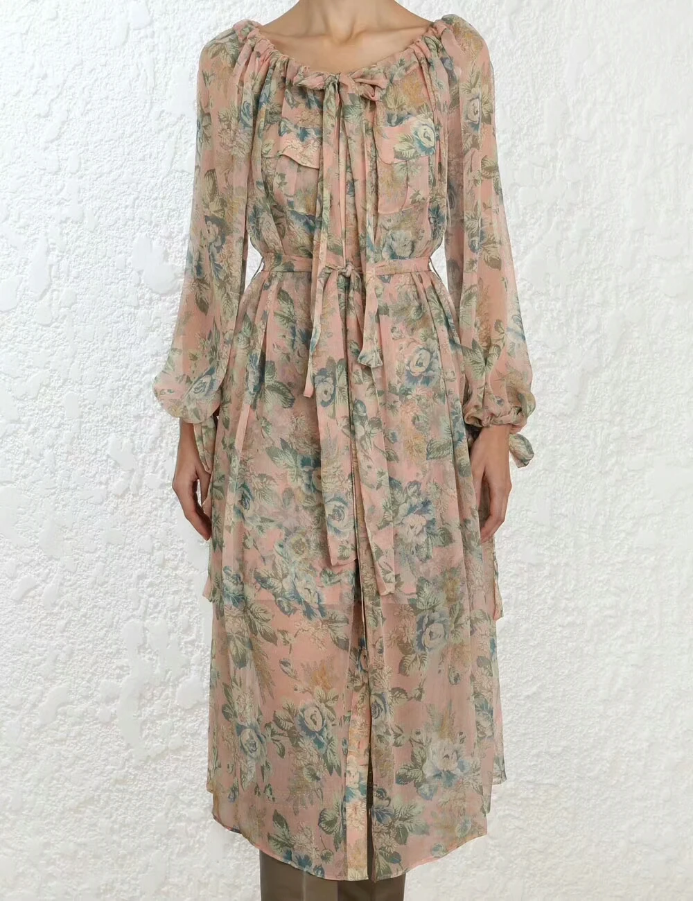 

Women Rouge Desert Rose Tempest Gathers Dress With Double Breast Pockets