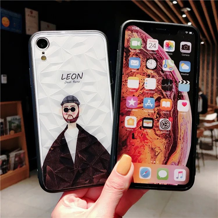 GlamPhone Чехол Diamond Leon/Профессиональный Чехол для телефона чехол для iPhone11ProMAX 6 6S 7 8 Plus XS Max XR X Простой жесткий чехол