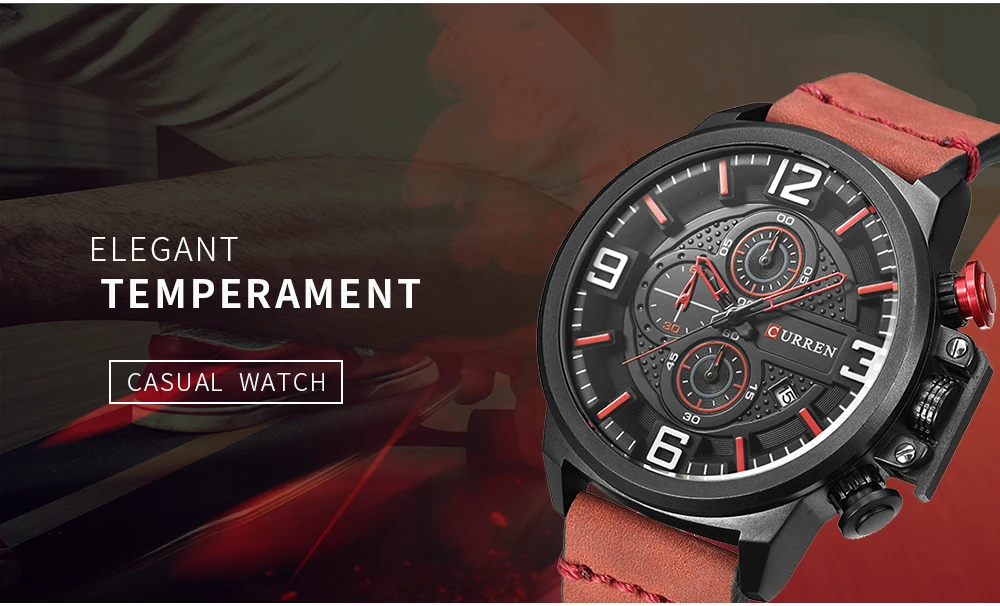 quartzo dos homens relógios marca superior pulseira