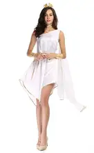 Sexy Deguisement Halloween Cosplay Greek Goddess Sexy White Elegant Irrrgular Long Skirt Sexy Temptation Uniform Feminino CE347