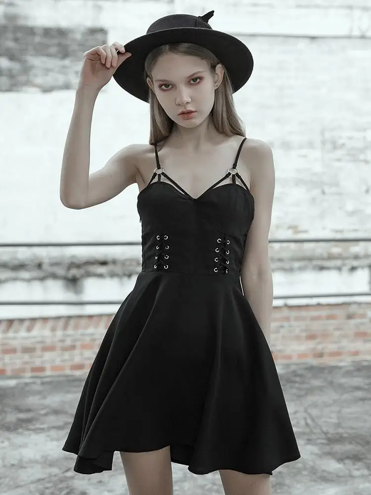 

Punk Rave Women's Goth Sweetheart Necklink Slip Dress PQ548 Asian Size