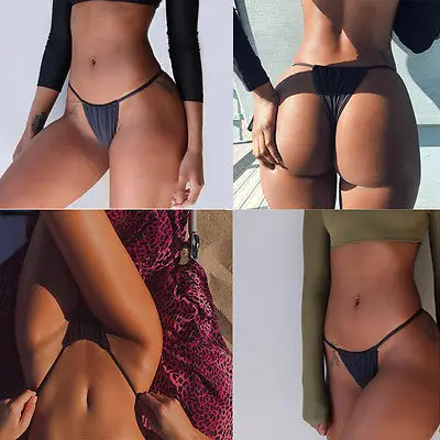 Sexy Thong Women G String Brazilian Bikini Bottom Thong Bathing Women's G-String Thong Underwear Sport Seamless Panties Hipster