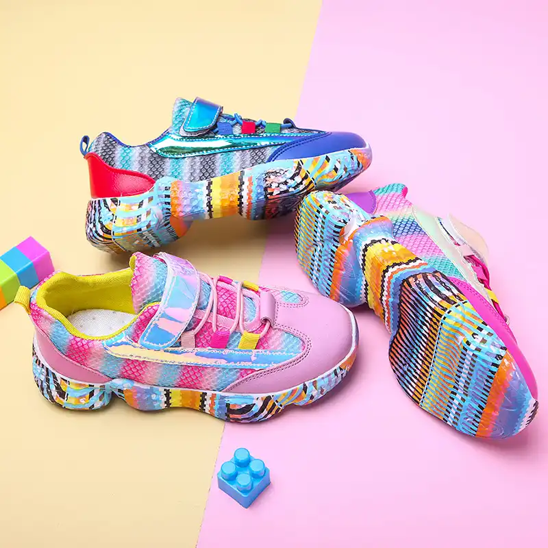 girls colorful sneakers