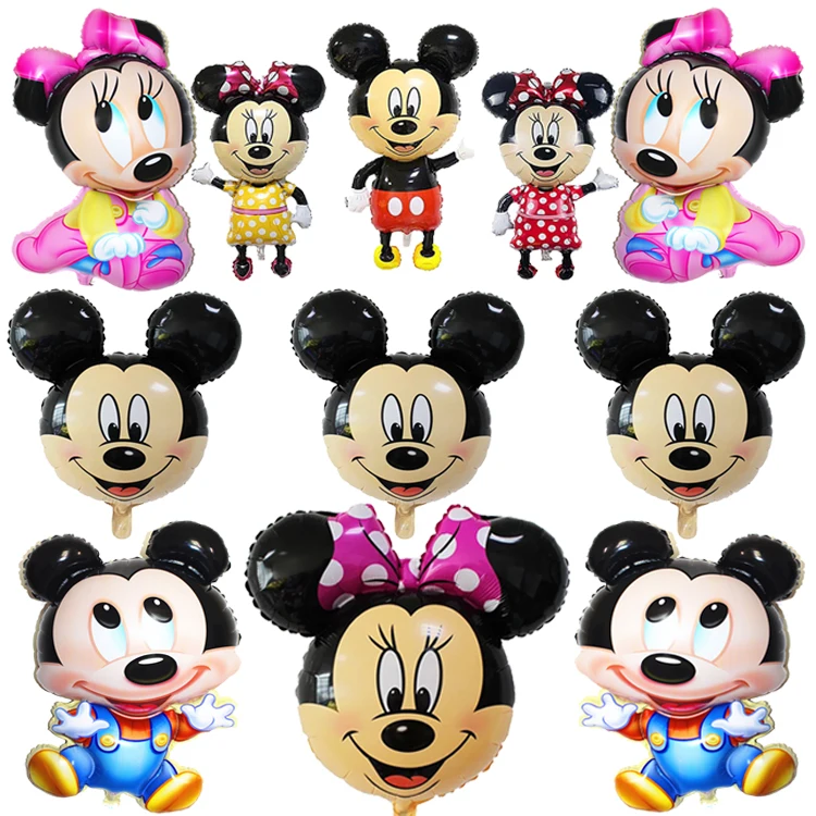 

1PC Large Mickey Minnie Foil Balloon Babyshower Boy Girl 1st Happy Birthday Cake Party Decoration Big Ballon Children's Toy Gift