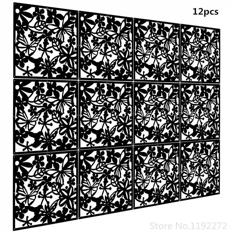 Divisor de habitación colgante hecho de PVC ecológico, pantalla de Panel de particiones de 12 piezas para decorar dormitorio, comedor, estudio y sentado