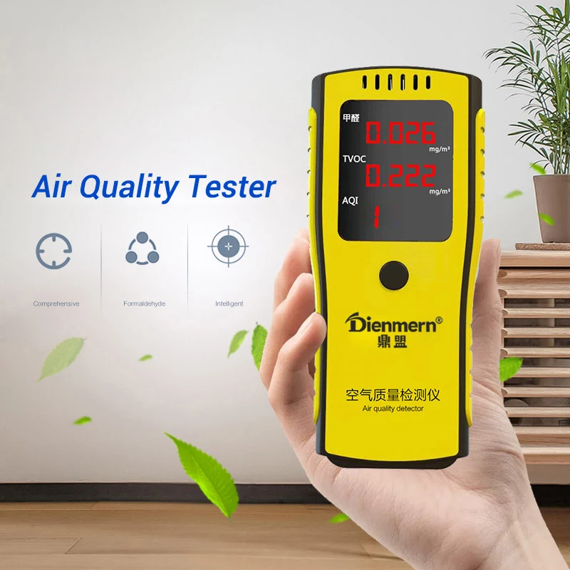 Digital Formaldehyde Detector Meter Formaldehyde Tester Sensor HCHO & TVOC Meter Air Analyzers Air Quality Tester Digital Formaldehyde Detector Meter Formaldehyde Tester Sensor HCHO & TVOC Meter Air Analyzers Air Quality Tester