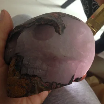 

1254g Natural Transparent Agate Goede Cluster Specimen Crystal Skull Show Purply Color Under the Lights