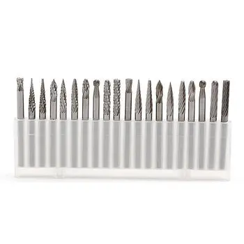 

20Pcs/Set 1/8" 3mm Tungsten Carbide Cutter Rotary Burr Set CNC Engraving Bit New 2017