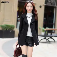 Women Wool Blend Warm Long Yellow Red Khaki Coat Slim Fit Lapel 2018 New Autumn Winter Female Outerwear Woolen Overcoat Cashmere Women Wool Blend Warm Long Yellow Red Khaki Coat Slim Fit Lapel 2018 New Autumn Winter Female Outerwear Woolen Overcoat Cashmere