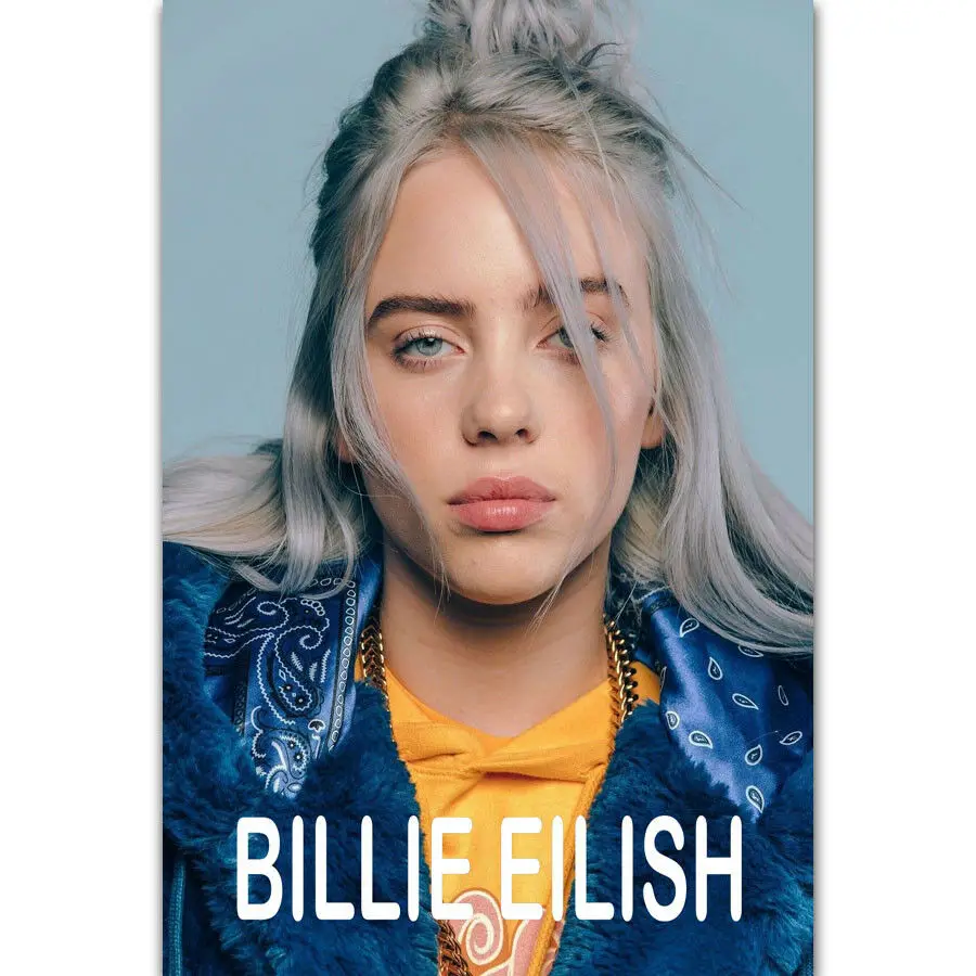 

Art Billie Eilish USA Pop Rap Music Girl Singer Star Custom Light Canvas Poster Wall Decoration C-376
