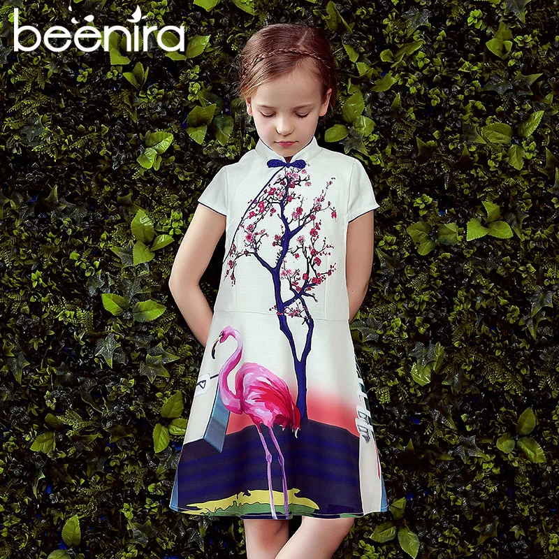 Beenira Girls Dresses 2018 New Brand European And American Style Children Cheongsam Sleeveless Design For 4-14Y Princess Dress Beenira Girls Dresses 2018 New Brand European And American Style Children Cheongsam Sleeveless Design For 4-14Y Princess Dress