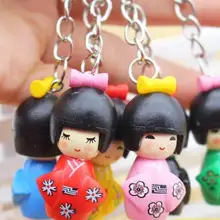 12 шт девушка японский Восточный Kokeshi Сумочка куклы Шарм брелок