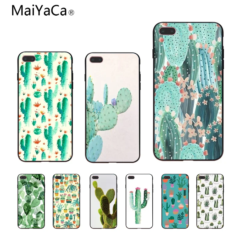 MaiYaCa кактус узор DIY Окрашенные красивые аксессуары для телефонов Чехол Apple iphone 5 5S