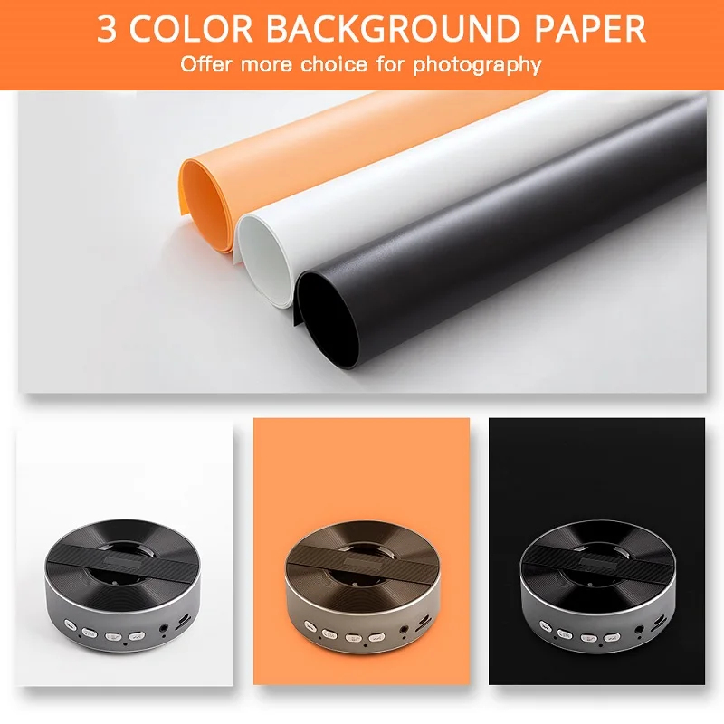 Online Travor Light Box 60*60CM Portable Softbox Studio Photo LED Lightbox With 3 Colors Background For Tabletop Photography LED lights