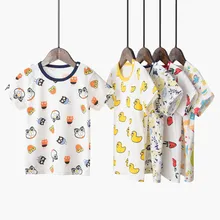 Summer Cartoon Print T-Shirt For Kids Boys O-Neck Short Sleeve Baby Girls T-shirts Cotton Children T-shirt Tee Tops Boy Cloth Summer Cartoon Print T-Shirt For Kids Boys O-Neck Short Sleeve Baby Girls T-shirts Cotton Children T-shirt Tee Tops Boy Cloth