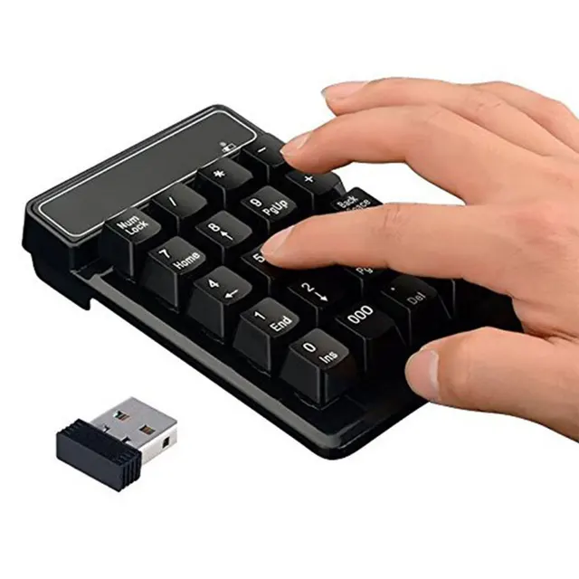 19 Keys 2.4GHz Wireless Numeric Keypad Waterproof Digital Numpad Keyboards for Laptop PC Tablet Desktop Computer EM88 19 Keys 2.4GHz Wireless Numeric Keypad Waterproof Digital Numpad Keyboards for Laptop PC Tablet Desktop Computer EM88