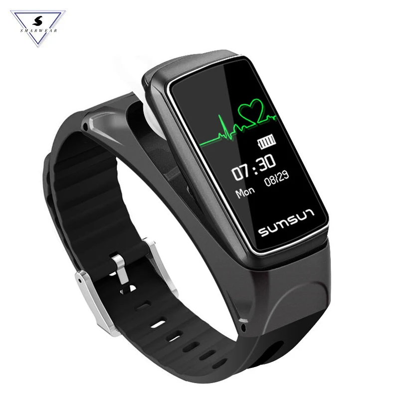 

B7 Smart Band Bluetooth Headset Wristband Talkband Talk Band Heart Rate Monitor Smartband Bracelet with Music Player Answer Call