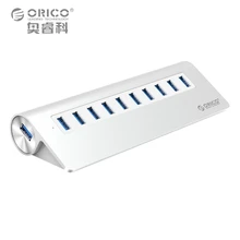 10 Port Hub ORICO Aluminium SuperSpeed USB 3.0 Hub avec 1 m Câble USB Vl812 Chipsets 36 W Puissance Adaptateur pour iMac MacBook PC ordinateur portable