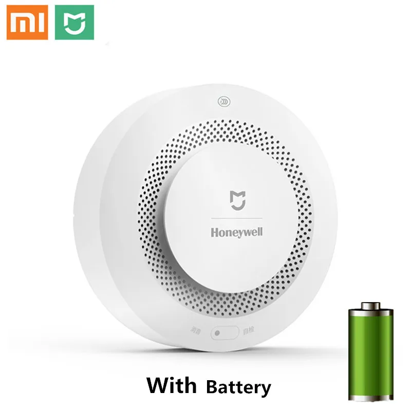 Xiaomi Mijia Honeywell пожарная сигнализация датчик дыма детектор газа работает с многофункциональным шлюзом 2 умный дом Безопасность приложение управление - Цвет: Alarm with battery