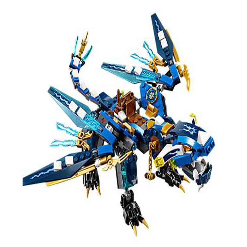 

350pcs BELA 06027 Ninjagoed Elemental Dragon Building Kit Building Block Set Cyrene Monkey Toy Compatible with LegoING 70602