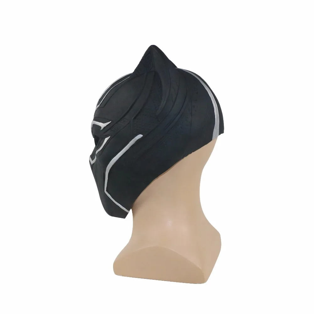 Black Panther Masks Movie Captain America Fantastic For Cosplay Men's Latex Party Mask Helmet for Halloween (4)