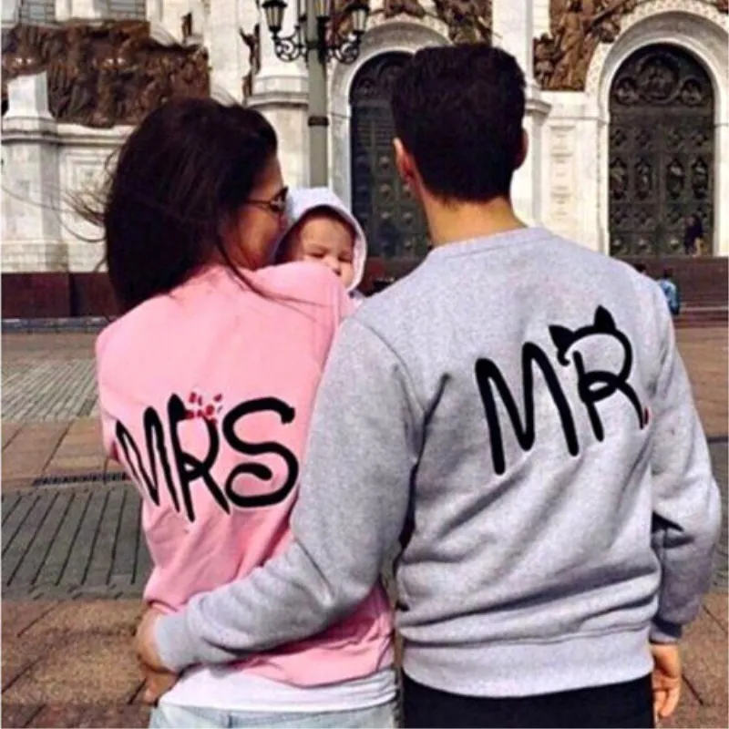 

2018 New Hot Womens Mens Long Sleeve Sweatshirt Couple Clothes Jumper Top Blouse pullover