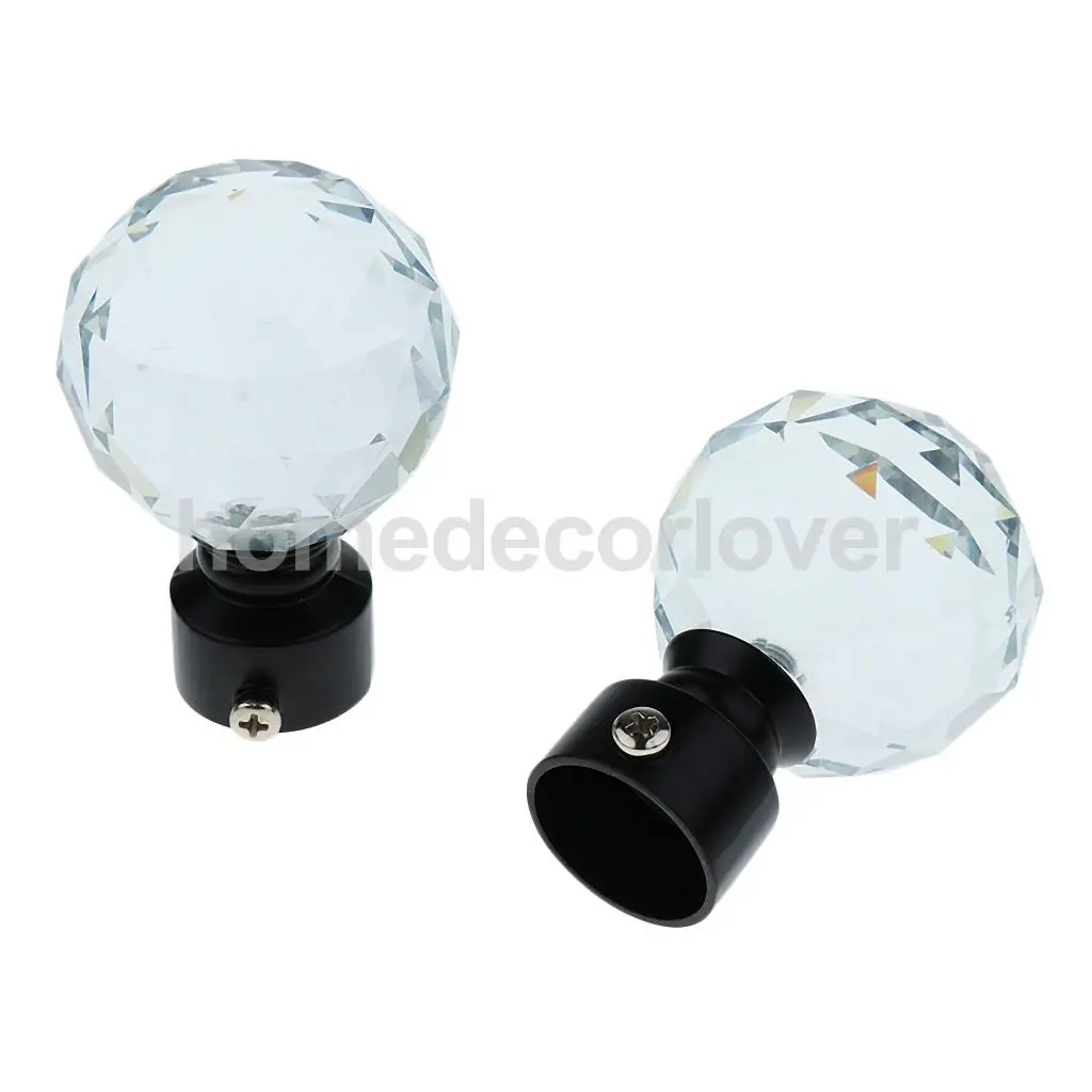2PCS Window Curtain Drapery Rod/Pole End Cap Rod Head Cap for Curtain Poles with 28mm Inner Dia	