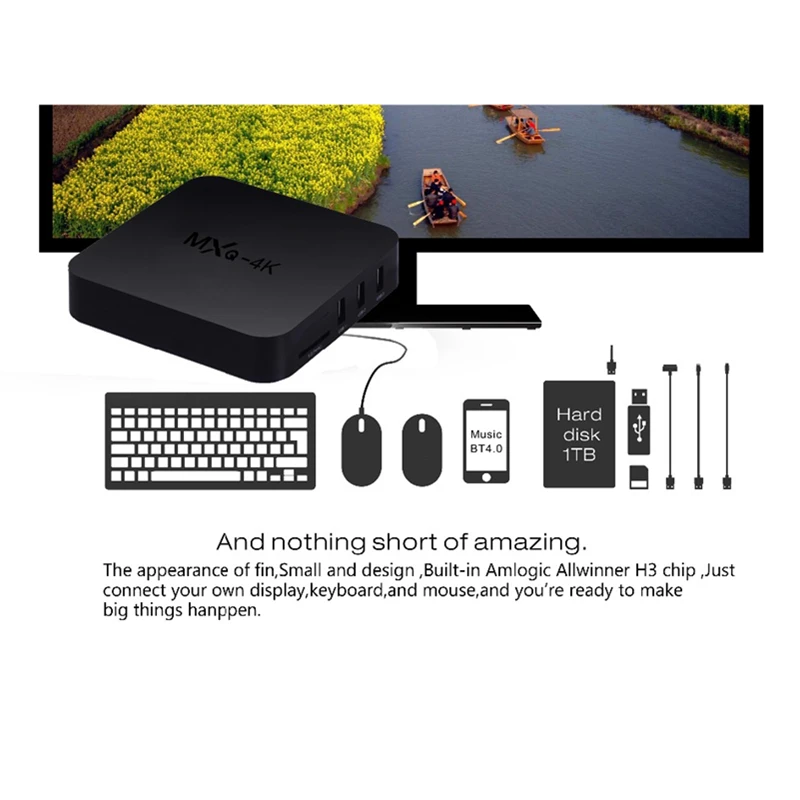 Android 7.1 Smart TV BOX Allwinner Quad Core 2GB 16GB 2.4GHz 4k Media Player Wifi Google Play Netflix Set top Box TV Receiver