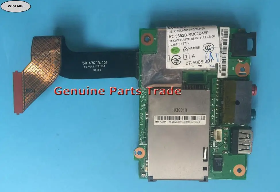 Оригинальная USB плата для Lenovo Thinkpad X201 X201s X201i X201T аудиоплата 60Y5407|usb audio|audio usbboard board |