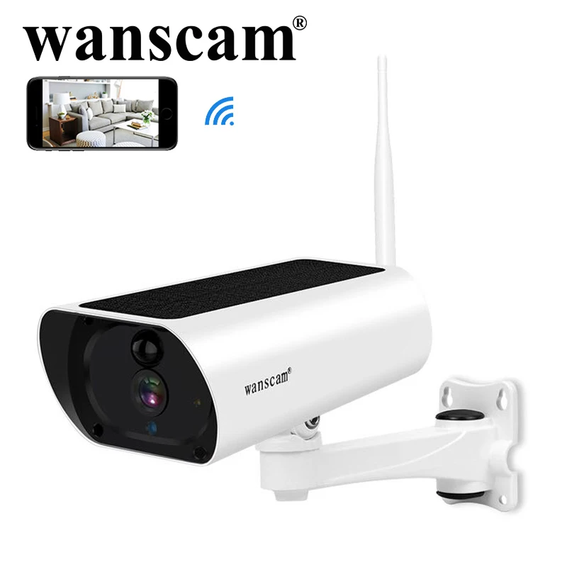 WANSCAM K55A 2MP HD ip-камера на солнечной батарейке Водонепроницаемая двухсторонняя аудио сетевая камера ИК Обнаружение движения Облачное