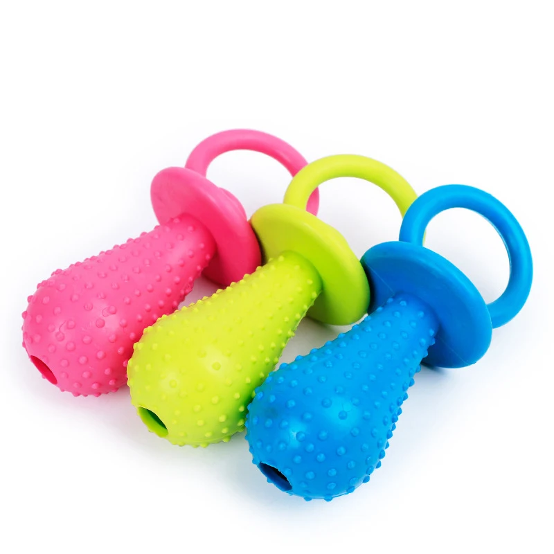 New Big Nipple Dog Toy TPR Rubber Pet Dog Toys TPR Material Toothed Gear Style Pet Chewing Toy Bite-resisitence 3 Color  14cm (2)