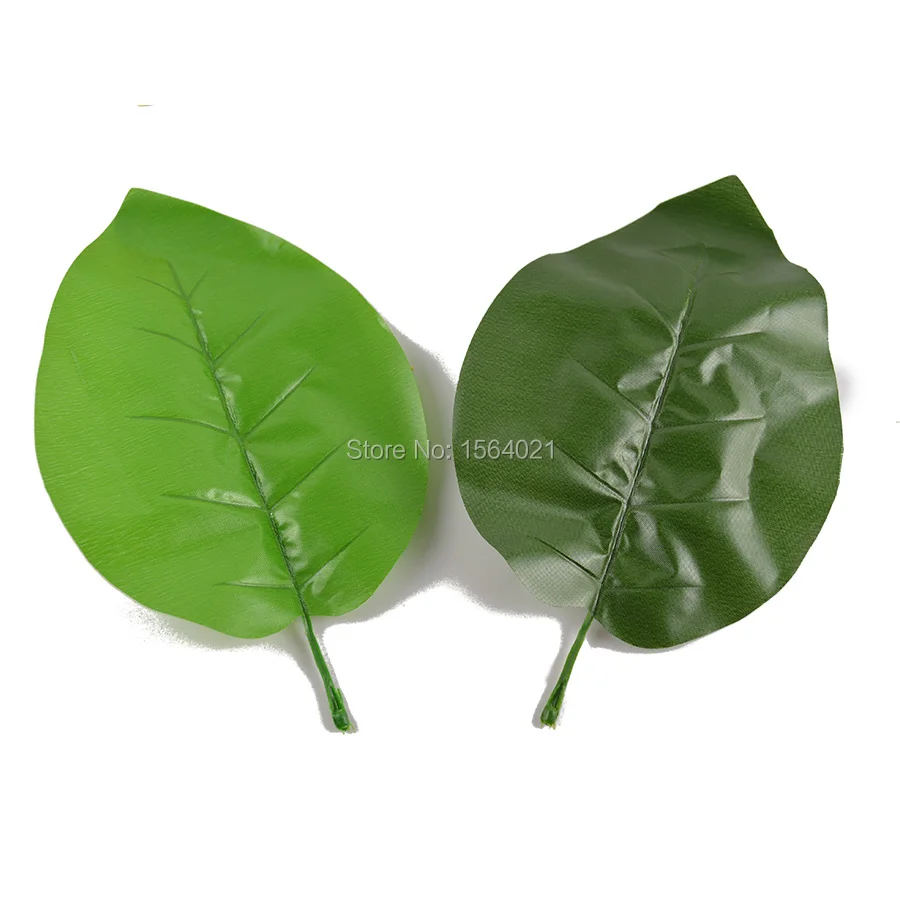 20Pcs Good quality Artificial banana leaves with hole Big size fabric